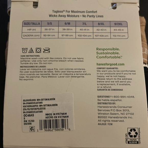 NWT! 6PK Hanes Originals Women's Thong Underwear, Breathable Stretch Cotton - Picture 3 of 7